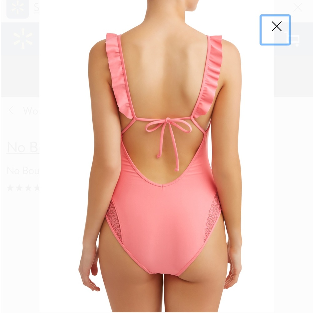 Pink Ruffle Swimsuit - Picture 2 of 8